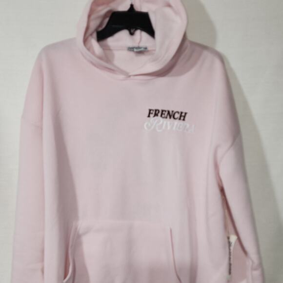 French Riviera pink hoodie women's Large - Picture 5 of 8